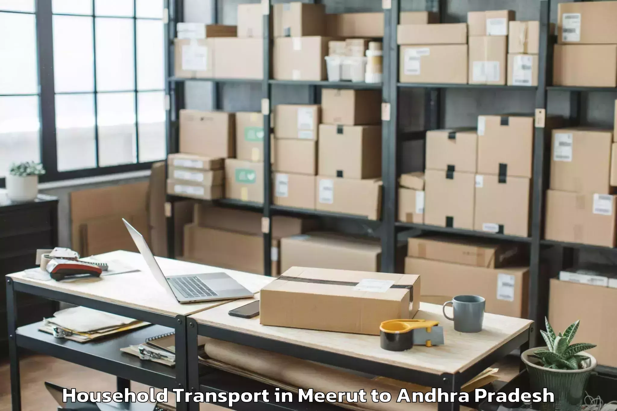 Hassle-Free Meerut to Pedapadu Household Transport